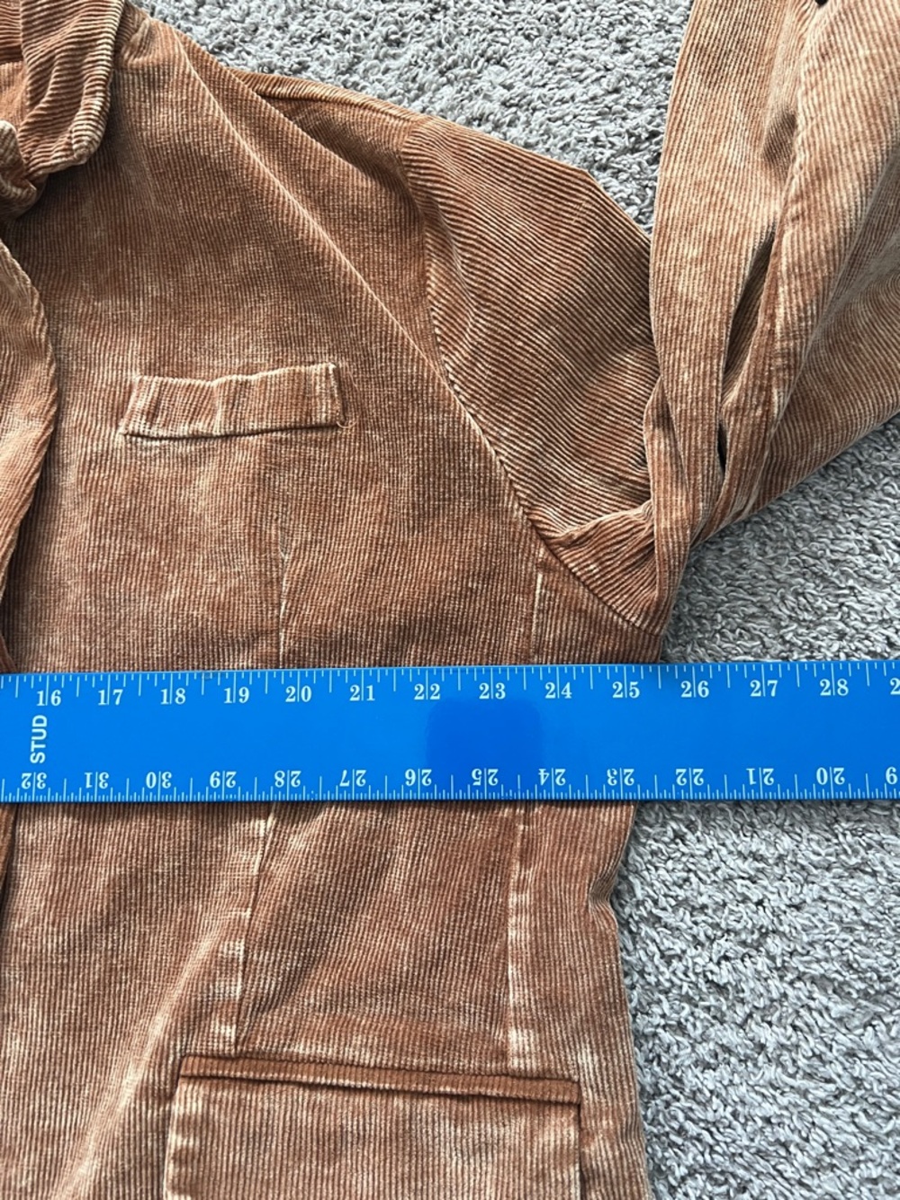 POL “Always Dreaming” Women's Caramel Corduroy Oversized Blazer - Size L - Picture 9 of 9